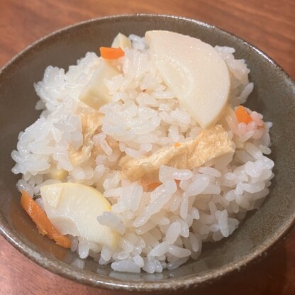 たっぷり4合の筍ご飯が
あっという間になくなりました
簡単で美味しかったです